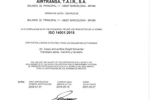 CERTIFICACION ISO 9001:2015 & ISO 14001:2015